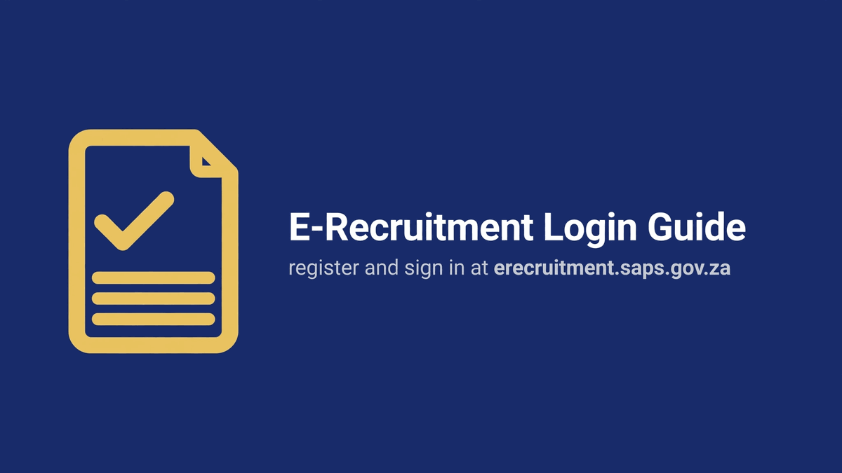 Erecruitment.saps.gov.za Login Guide: Register & Sign In Step by Step