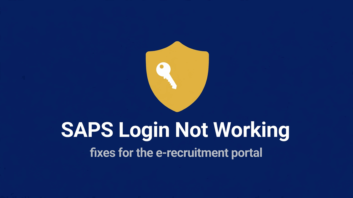 SAPS Login Not Working? 6 Fixes for the E-Recruitment Portal